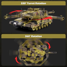 Load image into Gallery viewer, Supdex 1/24 RC Tank -2.4Ghz Remote Control Army Tank with 360°Rotating Turret, Auto Demo, Sound
