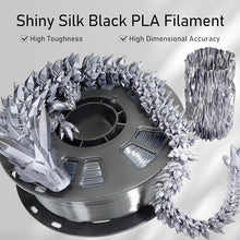 Load image into Gallery viewer, DO3D Silk Sliver PLA Satin Shiny 3D Printer Filament, 1.75mm Diameter 1kg Spool 2.2lbs for FDM 3D Printers

