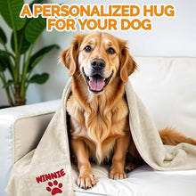 Load image into Gallery viewer, Embroidered Dog Blanket with Name, Personalized Pet Blankets for Dog for Bed Car Couch, Custom Waterproof Dog Blanket Soft &amp; Comfortable for Small, Medium &amp; Large Pet, Best Gift for Dog Lovers- Cream
