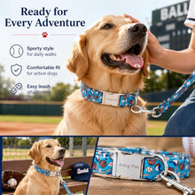 Load image into Gallery viewer, ARING PET Boy Dog Collar for Puppy Small Medium Large Dogs-Blue Baseball L
