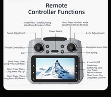 Load image into Gallery viewer, Drone with HD Camera for Adults, RC Drone with FPV Screen on Controller, Gesture Selfie, Altitude Hold, One Key Start, 3D Flips, Headless Mode, Optical Flow Positioning Foldable Drones Under 250g Lightweight RC Quadcopter Gifts for Teens Beginners Outdoor
