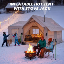 Load image into Gallery viewer, Inflatable Tent 8-10 Person|Blow Up Tent with Pump|Hot Tent with Stove Jack
