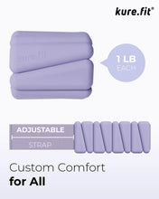 Load image into Gallery viewer, kure.fit Pilates Weight | Wrist &amp; Ankle Weights for Women | Weighted Bangles | 1LB Set of 2- Lilac
