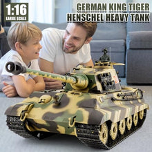 Load image into Gallery viewer, BESTYMXY RC Tanks Heng Long German King Tiger Henschel Heavy Tank
