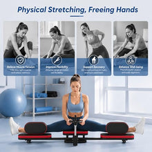Load image into Gallery viewer, 39"x15"x16.5" Split Leg Stretcher, 240° Adjustable Flexibility Trainer, Foldable Leg Stretch Machine, EPP Memory Foam, Carbon Steel Frame, 560lbs Capacity, Splits Yoga Ballet Home Training (Black Red)
