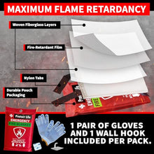 Load image into Gallery viewer, Protect Life Saving Emergency Fire Blankets 2 Pack - 40"x40", Fiberglass Fire Blanket for Home &amp; Kitchen - Fire Suppression or Retardant Tarp - Fire Safety Kit for Car or Camping
