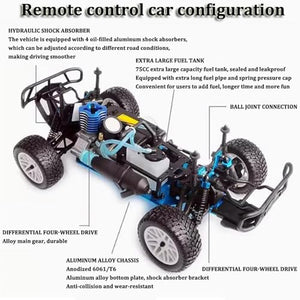 Two-Speed RC Truck for Adult, 1/10 Scale Gas Powered Rally Truck, 80KM/H High-Speed Off-Road RC Car