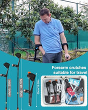 Load image into Gallery viewer, Forearm Crutches for Adults Have Elastic Crutches Padding for The Elbow+Hand Padding
