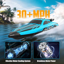 Load image into Gallery viewer, volantexrc Brushless RC Boats for Adults, 30+MPH Fast Remote Control Boat (79705 Blue)
