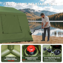 Load image into Gallery viewer, Inflatable Tents for Camping, Large Blow Up Tent with Hand Pump, Easy Setup InflatableTent 4 Season Tent, Waterproof Oxford Air Glamping Tents for Camping Adult 4/6/8 Person
