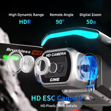 Load image into Gallery viewer, Drone with HD Camera for Adults, RC Drone with FPV Screen on Controller, Gesture Selfie, Altitude Hold, One Key Start, 3D Flips, Headless Mode, Optical Flow Positioning Foldable Drones Under 250g Lightweight RC Quadcopter Gifts for Teens Beginners Outdoor
