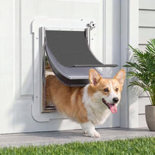 Load image into Gallery viewer, 3-Flap Steel Medium Dog Door for Door with Metal Sliding Lock Panel
