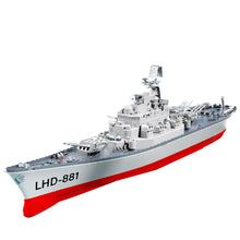Load image into Gallery viewer, RC Battleship Model, 1/390 LHD-881 2.4G Electric High-Frequency Twin-Engine Battleship Model Kit, RC Racing Boat
