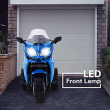 Load image into Gallery viewer, 12V Kids Ride On Motorcycle - 3-Wheel Electric Motorcycle for Boys &amp; Girls with LED Lights, MP3, and Safe Design - Gift for 3-8 Years Old (Blue+ Plastic+ 50-99 pounds)
