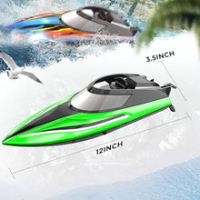 Load image into Gallery viewer, BEZGAR Remote Control Boat, 2 Pack12 inch RC Boat with Case– Auto-Flip, 30 KPH Fast Speed, 8-Shaped Mode &amp; LED Lights
