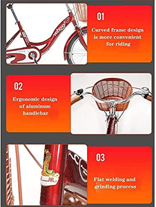 Adult Tricycle - 3 Wheel Bikes for Adults Shopping Tricycle for Adult 20'' Wheels Adult Tricycle 1-Speed 3 Wheel Bikes Pedal