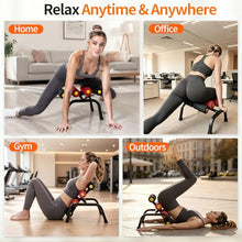 Load image into Gallery viewer, Lerpio Mini Inversion Table with Rollers, Back Extension Machine for Back Pain Relief, Easy to Assemble &amp; 297LBS Weight Capacity, Spinal Decompression Table for Home Gym (Red)

