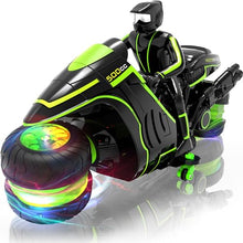 Load image into Gallery viewer, Remote Control Motorcycle, 2026 New Edition with RGB Color-Changing Wheels and Exclusive Sideways Glide
