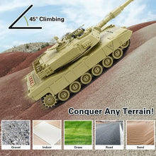 Load image into Gallery viewer, RC Battle Tank Set 1/28 Scale Remote Control Tank with Infrared Shoot, Sounds &amp; Lights
