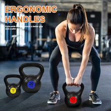 Load image into Gallery viewer, Fitvids Kettlebell Sets 3 Piece 5/15/20LB Strength Training KettleBells Weight Set, Black
