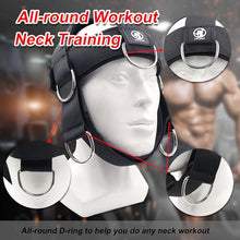 Load image into Gallery viewer, J Bryant Multifunctional Neck Head Harness Weight Lifting Training with Resistance Bands, Door Anchor and Chain, Full Range Muscle Workout
