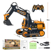 Load image into Gallery viewer, RC Excavators Sandbox Digger Hydraulic Construction Toys - Realistic Construction Vehicle with 6 Functions
