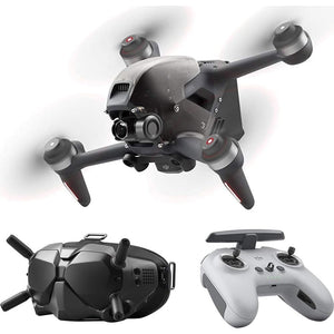 Combo Drone with Remote Control and V2 Goggles (Renewed) Bundle with DJI FPV Motion Controller
