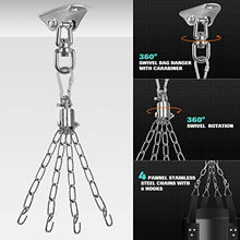Load image into Gallery viewer, Odoland Punching Bag Set for Adults, 4FT PU Heavy Boxing Bag with 12OZ Boxing Gloves, Hand Wraps, Hanging Chains for MMA Karate Kickboxing Martial Art Home Gym Trainging - Unfilled
