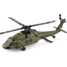 Load image into Gallery viewer, RC Military Helicopters for Adults, 2.4G 4CH Flybarless RC Helicopter with Adjustable Left and Right Hand Throttle (RTF Version)
