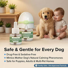 Load image into Gallery viewer, 8-in-1 Dog Calming Pheromone Diffuser Kit – Pet Stress Support (2 Plug-Ins &amp; 6x48ml Refills), Calming Diffuser for Dog During Thunderstorms, Travel, Separation, Fireworks &amp; Vet Visits, 180-Day Supply
