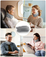 Load image into Gallery viewer, Heated Neck Brace Cervical Collar - Neck Support Brace with Heating Pad, Soft Foam Wraps Keep Vertebrae Stable and Aligned for Relief of Cervical Spine Pressure for Women &amp; Men (Small Size) Grey

