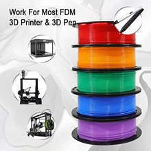 Load image into Gallery viewer, DO3D 1.75mm 5 Spools 5 Popular Colors PLA 3D Printer Filament in 1 Bundle, Red/Purple/Green/Blue/Orange, Each Spool 0.25kg, Total 1.25kg PLA 3D Printing Material, 250g x 5 Spools
