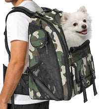 Load image into Gallery viewer, Aimease Dog Carrier Backpack for Medium Dogs up to 22 IBS, Dog Hiking Backpacks with Multi Compartment Storage &amp; Adjustable Straps, Waterproof Pet Backpack for Climbing Cycling

