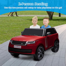 Load image into Gallery viewer, 24V Ride On Car, 2-Seater Licensed Land Rover with Parent Remote Control, 3 Speeds, Wireless Music, MP3 Player, Electric Car for Kids, Wine Red
