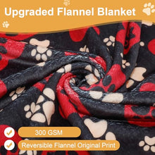 Load image into Gallery viewer, Gowyeg Premium Soft Dog Blanket Washable,43"x30" Cat Blanket for Indoor Cats Large Medium Small Dog Gifts Puppy Essentials (Red/Black)
