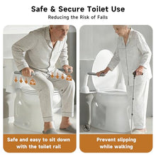 Load image into Gallery viewer, Toilet Safety Rails for Seniors, Super Heavy Duty Handicap Toilet Rails with Foldable Handles, Toilet Safety Frame Rails with Arms for Disabled Pregnant, Toilet Assistance for Elderly

