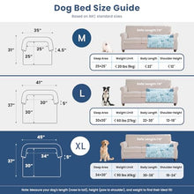 Load image into Gallery viewer, blunique Calming Large Dog Couch Bed, Waterproof Memory Foam with Durable Fluffy Fuzzy Mats, Washable Removable Cover Protector for Sofa, Bedside, Gift, 45 x 37 Inches, Tie-Dye Blue
