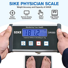 Load image into Gallery viewer, SIKE Digital Physician Scale, Medical Floor Scale for Body Weight, 550 lb Limit Professional Weight Scale, Portable Easy to Read Digital Display, Heavy Duty, Pound &amp; KG Settings, 12.5" x 12" Platform
