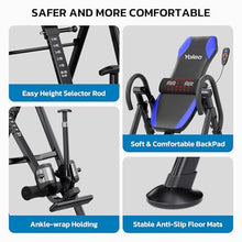 Load image into Gallery viewer, YOLEO Gravity Inversion Table for Back Pain Relief 2026 New Inversion Table w/Heat and Massage Lumbar Pad Back Stretcher Machine 300 lbs
