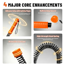Load image into Gallery viewer, Weighted Ropeless Battle Rope, Heavy Duty Battle Sticks, Portable Fitness Equipment for Home Gym, HIIT, Cardio &amp; Full Body Strength Training for Men &amp; Women (Ropeless Orange)
