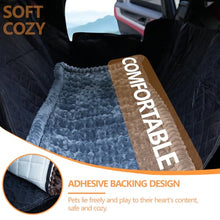 Load image into Gallery viewer, CoSofSLIP Dog Car Seat Cover 2 Piece Seat Waterproof Hammock and Grey Cover,Scratch Proof Nonslip Back Seat Pet Bed Mat for Travel Durable Soft Back Seat Covers for Cars Trucks and SUVs
