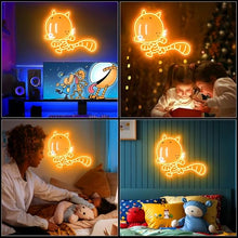 Load image into Gallery viewer, Officially Licensed Cat Kid UV Painted LED Neon Light – Inspired Wall Art, Vibrant Kids Room Decor, Superhero-Themed Night Light, Gift for Dog Man Book Fans (15 * 12.8")
