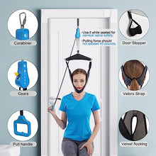 Load image into Gallery viewer, Cervical Neck Traction Device for Home Use, Portable Neck Stretcher Hammock Over Door for Neck Pain Relief, Neck Sling for Spine Decompression
