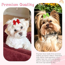 Load image into Gallery viewer, NCMAMA Dog Hair Bows with Rubber Bands for Small Dog Puppy Girls Grooming
