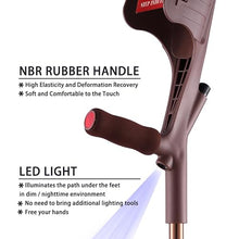 Load image into Gallery viewer, YOKABOZE Forearm Crutches for Adults Foldable Knee Patients Mobility aids for Children and Seniors (Brown Pro)
