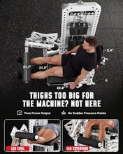 Load image into Gallery viewer, GMWD Leg Extension and Curl Machine with 255LB Weight Stack, Adjustable Seated Leg Extension and Lying Leg Curl Machine with 1:2 Ratio, Leg Workout Equipment with Band Pegs, White
