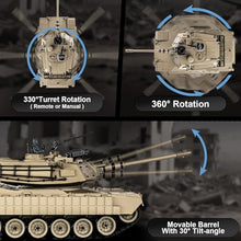 Load image into Gallery viewer, Supdex 1/18 M1A2 Abrams RC Tank, 2.4G Remote Control Tank That Shoot BBS with Smoke, Sound and Lights
