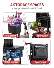 Load image into Gallery viewer, Ecomobi Light Weight Mobility Scooter for Seniors &amp; Adults, 12–30 Mile Range, Foldable Airline Approved Portable 4 Wheel Motorized Scooter with Removable Lithium Battery, 300 lb Capacity, MS01F Red
