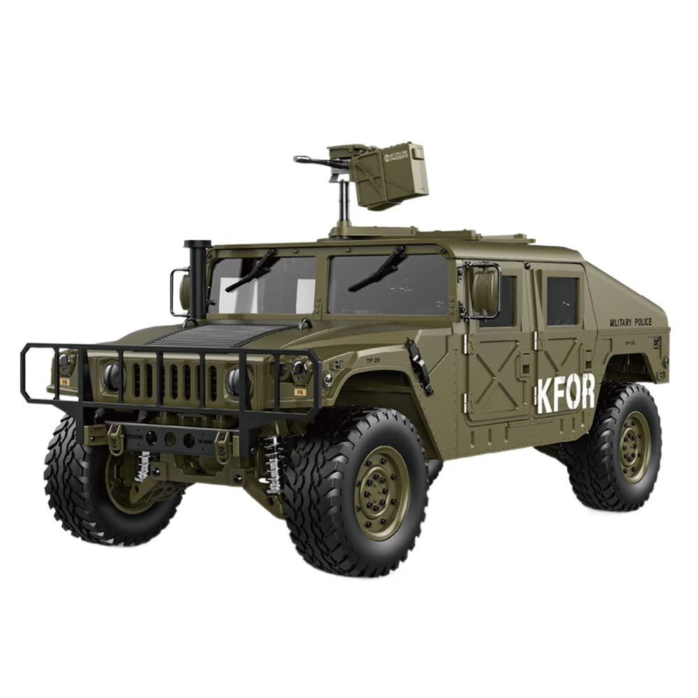 16 Channels RC Car 1/10 Scale Remote Control Crawler Truck Simulation Military Truck 4x4 Offroad Vehicle Electric
