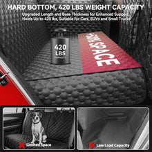 Load image into Gallery viewer, DIAMOOKY Dog Car Seat Cover for Back Seat, Waterproof Back Seat Extender for Dogs w/Door &amp; Headrest Protector, Hard Bottom Pet Bed Hammock Holds 420lbs, for Cars SUVs Small Trucks(Not for 3-row seats)

